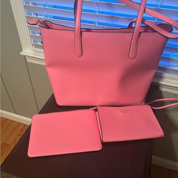 Kate Spade Vibrant Pink Tote and Pouch Set - Picture 3 of 6